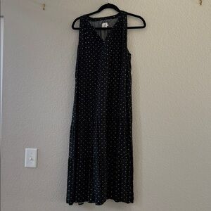 Hatch maternity Black Midi Dress with White Dots